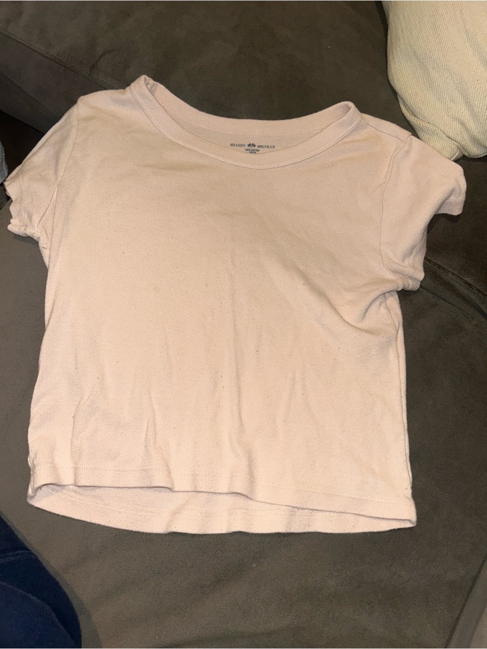Brandy Melville Pale Pink Cropped Tee
